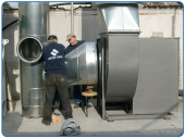 Installation of industrial pumping and ventilation pipes